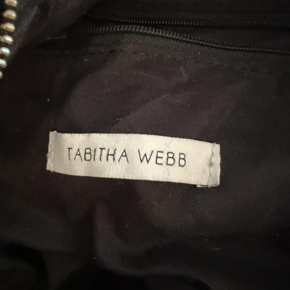 Tabitha Webb Hobo Bag Black Velvet Slouchy Shoulder Bag Large O/S - Picture 3 of 5